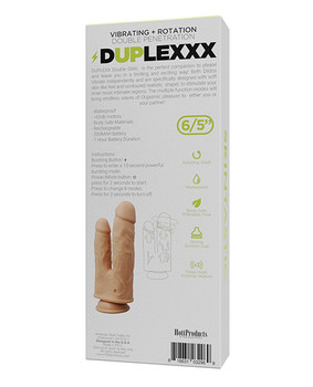 Skinsations Duplexx Vibrating & Rotating Double Dildo - Flesh Skinsations Duplexx Vibrating & Rotating Double Dildo - Flesh