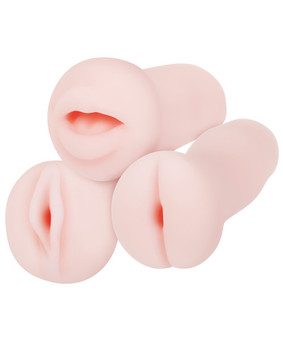 Adam & Eve Adam's Stroker Trio - Flesh Adam & Eve Adam's Stroker Trio - Flesh