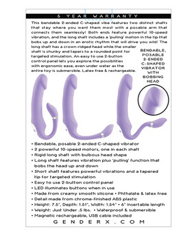 Gender X Orgasmic Orchid Poseable Vibrator - Purple Gender X Orgasmic Orchid Poseable Vibrator - Purple