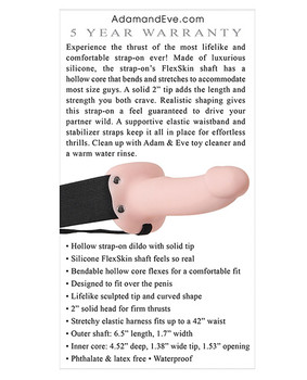 Adam & Eve Soft Hollow Strap On - Flesh Adam & Eve Soft Hollow Strap On - Flesh