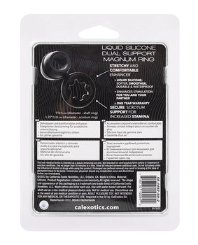 Alpha Liquid Silicone Dual Magnum Ring - Black Alpha Liquid Silicone Dual Magnum Ring - Black