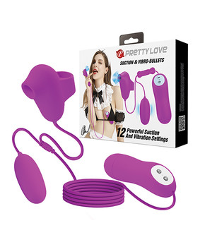 Pretty Love Suction & Vibro Bullets - Fuchsia Pretty Love Suction & Vibro Bullets - Fuchsia