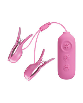 Pretty Love Romantic Wave Ii Estim & Vibrating Nipple Clip - Pink Pretty Love Romantic Wave Ii Estim & Vibrating Nipple Clip - Pink