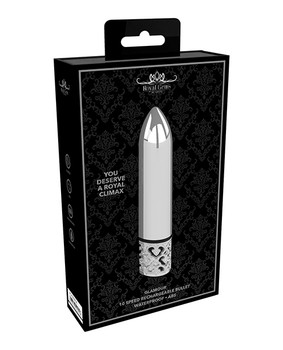Shots Royal Gem Glamour Rechargeable Bullet - Silver Shots Royal Gem Glamour Rechargeable Bullet - Silver