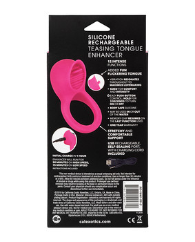 Silicone Rechargeable Teasing Tongue Enhancer - Pink Silicone Rechargeable Teasing Tongue Enhancer - Pink