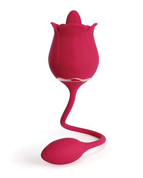 Fiona Clit Licking Rose & Vibrating Egg - Red Fiona Clit Licking Rose & Vibrating Egg - Red