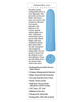 Adam & Eve Diamond Bullet - Blue Adam & Eve Diamond Bullet - Blue