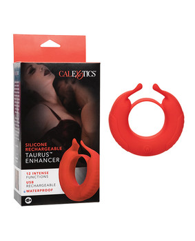 Silicone Rechargeable Taurus Enhancer - Red Silicone Rechargeable Taurus Enhancer - Red