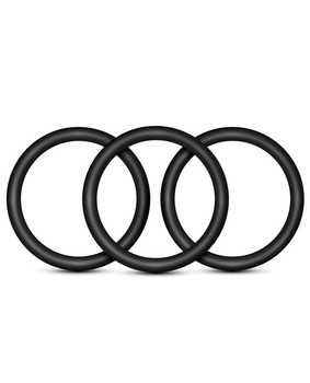 Performance Vs3 Pure Premium Silicone Cockrings Large - Black Performance Vs3 Pure Premium Silicone Cockrings Large - Black