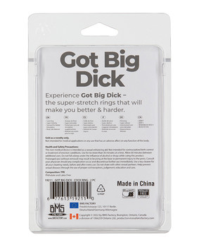 Got Big Dick 2 Pack Cock Rings - Black Got Big Dick 2 Pack Cock Rings - Black