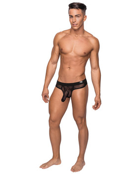 Hoser Stretch Mesh Thong Black L/xl