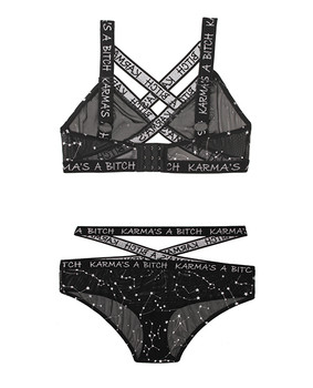 Vibes Karma's A Bitch Bralette & Cutout Panty Vibes Karma's A Bitch Bralette & Cutout Panty