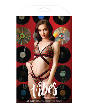 Vibes So Juicy Strappy Bralette & Panty Black Vibes So Juicy Strappy Bralette & Panty Black