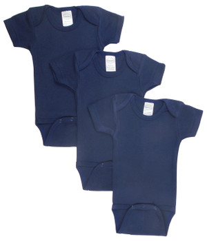 Medium Navy Bodysuit Onezies (pack Of 3) Color:navy