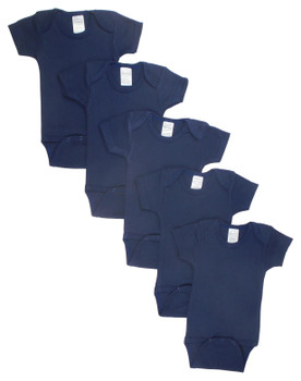 Medium Navy Bodysuit Onezies (pack Of 5) Color:navy