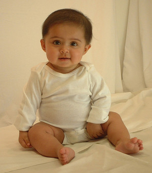 Long Sleeve White Onezie 6 Pack