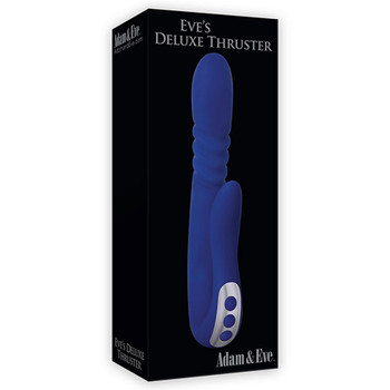 Adam & Eve Eve's Deluxe Thruster Rechargeable Silicone Thrusting Dual Stimulating Vibrator Blue Adam & Eve Eve's Deluxe Thruster Rechargeable Silicone Thrusting Dual Stimulating Vibrator Blue