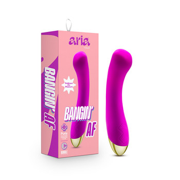 Aria Bangin' AF Rechargeable Silicone G-Spot Vibrator Purple Aria Bangin' AF Rechargeable Silicone G-Spot Vibrator Purple