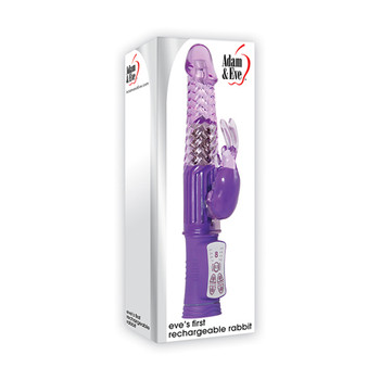 Adam & Eve Eve's First Rechargeable Remote-Controlled Rabbit Vibrator Purple Adam & Eve Eve's First Rechargeable Remote-Controlled Rabbit Vibrator Purple