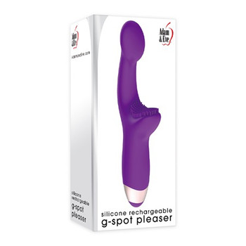 Adam & Eve G-Spot Pleaser Rechargeable Silicone G-Spot Vibrator Purple Adam & Eve G-Spot Pleaser Rechargeable Silicone G-Spot Vibrator Purple