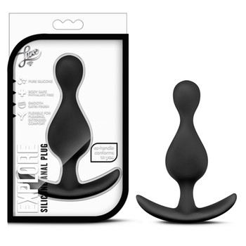 Blush Luxe Explore Silicone Anal Plug Black Blush Luxe Explore Silicone Anal Plug Black