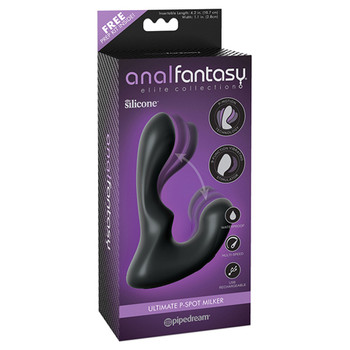 Pipedream Anal Fantasy Elite Collection Rechargeable Vibrating Silicone Ultimate P-Spot Milker Black Pipedream Anal Fantasy Elite Collection Rechargeable Vibrating Silicone Ultimate P-Spot Milker Black