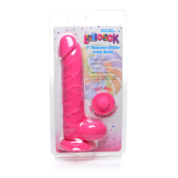 Curve Toys Lollicock 7 in. Silicone Dildo with Balls & Suction Cup Cherry Curve Toys Lollicock 7 in. Silicone Dildo with Balls & Suction Cup Cherry