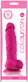 ColourSoft 5 in. Soft Dildo Pink ColourSoft 5 in. Soft Dildo Pink