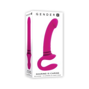 Gender X Sharing Is Caring Rechargeable Silicone Dual-Ended Vibrator Pink Gender X Sharing Is Caring Rechargeable Silicone Dual-Ended Vibrator Pink