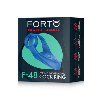 Forto F-48 Rechargeable Silicone Perineum Vibrating Double Cockring Blue Forto F-48 Rechargeable Silicone Perineum Vibrating Double Cockring Blue