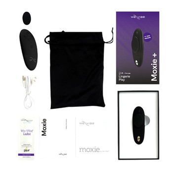 We-Vibe Moxie+ Rechargeable Remote-Controlled Silicone Wearable Clitoral Vibrator Black We-Vibe Moxie+ Rechargeable Remote-Controlled Silicone Wearable Clitoral Vibrator Black