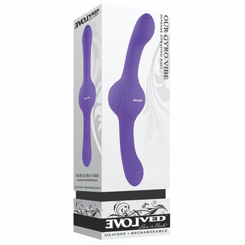 Evolved Our Gyro Vibe Rechargeable Dual Ended Gyrating Silicone Vibrator Purple