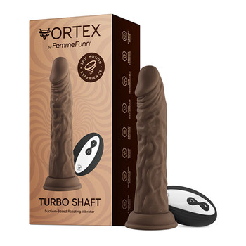 FemmeFunn Vortex Turbo Shaft 2.0 8 in. Vibrating Rotating Dildo Brown FemmeFunn Vortex Turbo Shaft 2.0 8 in. Vibrating Rotating Dildo Brown