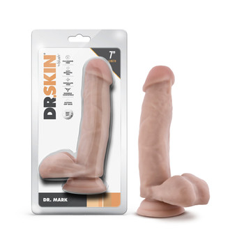 Dr. Skin Dr. Mark 7 in. Dildo with Balls Beige Dr. Skin Dr. Mark 7 in. Dildo with Balls Beige