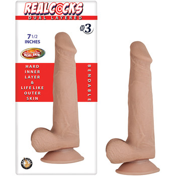 Realcocks Dual Layered #3 7.5in Flesh Realcocks Dual Layered #3 7.5in Flesh