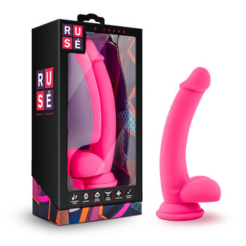 Blush Ruse D Thang Semi-Realistic 7.75 in. Silicone Dildo with Balls & Suction Cup Hot Pink Blush Ruse D Thang Semi-Realistic 7.75 in. Silicone Dildo with Balls & Suction Cup Hot Pink