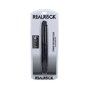 RealRock 14 in. Thick Double-Ended Dong Black RealRock 14 in. Thick Double-Ended Dong Black