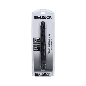 RealRock 12 in. Slim Double-Ended Dong Black RealRock 12 in. Slim Double-Ended Dong Black