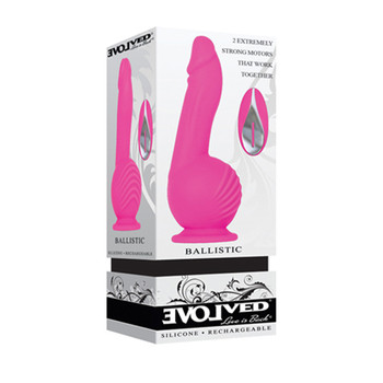Evolved Ballistic Rechargeable Remote-Controlled Silicone Vibrator Dildo Pink Evolved Ballistic Rechargeable Remote-Controlled Silicone Vibrator Dildo Pink