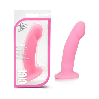 Blush Luxe Cici 6.5 in. Curved Silicone Dildo Pink Blush Luxe Cici 6.5 in. Curved Silicone Dildo Pink