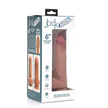 Curve Toys Jock Dual Density 6 in. Silicone Dildo with Balls & Suction Cup Light Curve Toys Jock Dual Density 6 in. Silicone Dildo with Balls & Suction Cup Light