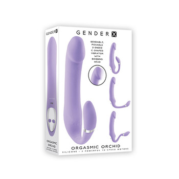 Gender X Orgasmic Orchid Rechargeable Poseable Dual-Ended Silicone Vibrator Lavender Gender X Orgasmic Orchid Rechargeable Poseable Dual-Ended Silicone Vibrator Lavender