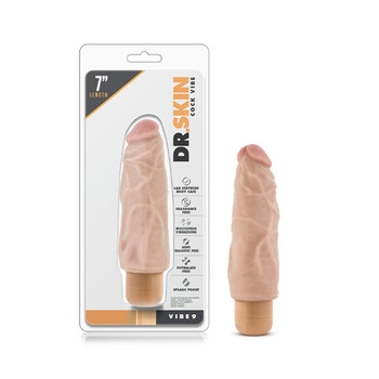 Blush Dr. Skin Vibe 9 Realistic 7.5 in. Vibrating Dildo Beige Blush Dr. Skin Vibe 9 Realistic 7.5 in. Vibrating Dildo Beige