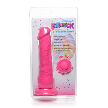 Curve Toys Lollicock 7 in. Silicone Dildo with Suction Cup Cherry Curve Toys Lollicock 7 in. Silicone Dildo with Suction Cup Cherry