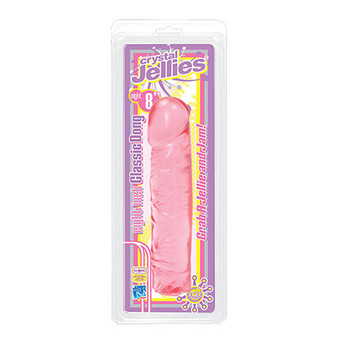 Crystal Jellies - Classic Dong Pink 8in Crystal Jellies - Classic Dong Pink 8in