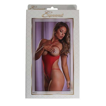 Magic Silk Mesh Cupless & Crotchless Teddy Red Queen Magic Silk Mesh Cupless & Crotchless Teddy Red Queen