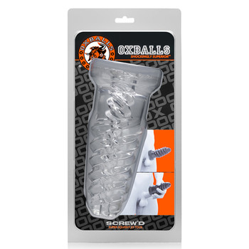 OxBalls Screw'D, Super Squish Corkscrew Jackoff Toy, Clear OxBalls Screw'D, Super Squish Corkscrew Jackoff Toy, Clear