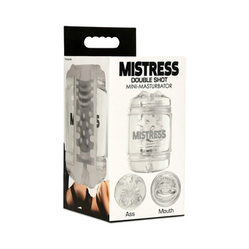 Mistress Double Shot Ass and Mouth Mini Masturbator Clear Mistress Double Shot Ass and Mouth Mini Masturbator Clear