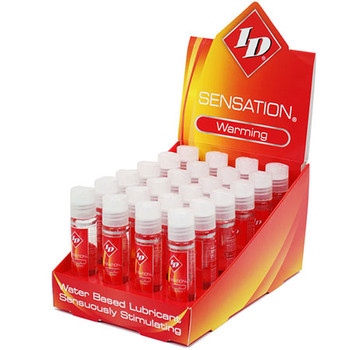 ID Sensation Warming Lubricant 1 fl oz Counter Display (24)