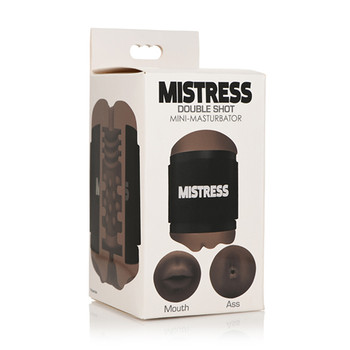Curve Toys Mistress Double Shot Mini Masturbator Ass & Mouth Dark Curve Toys Mistress Double Shot Mini Masturbator Ass & Mouth Dark